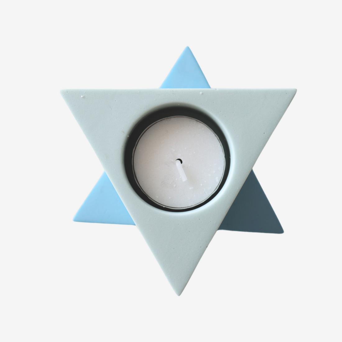 Handcrafted eco-friendly Star of David candle holder with tea light for Shabbat candles by Made by Dalia