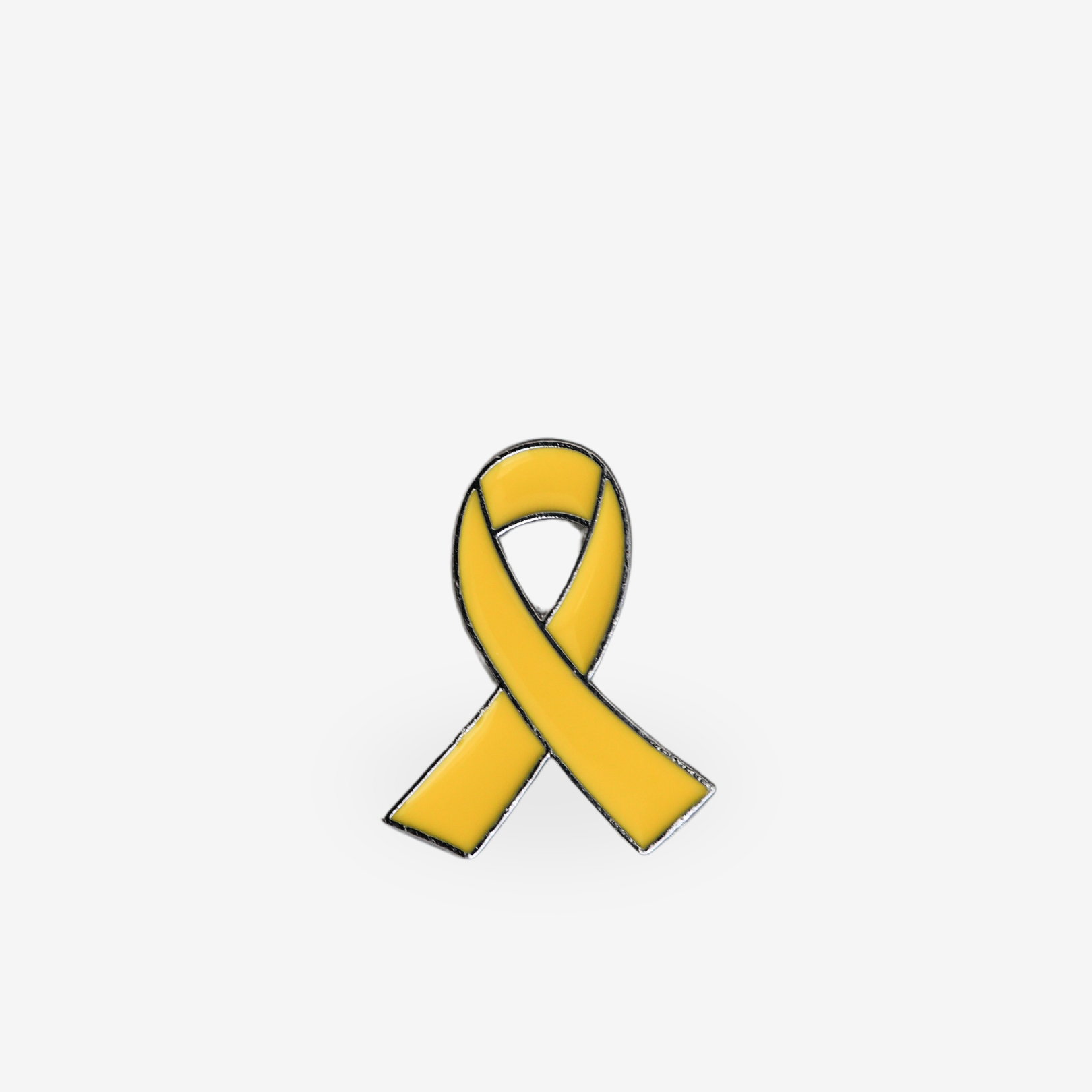 Yellow ribbon enamel pin showing support for Israel hostages solidarity