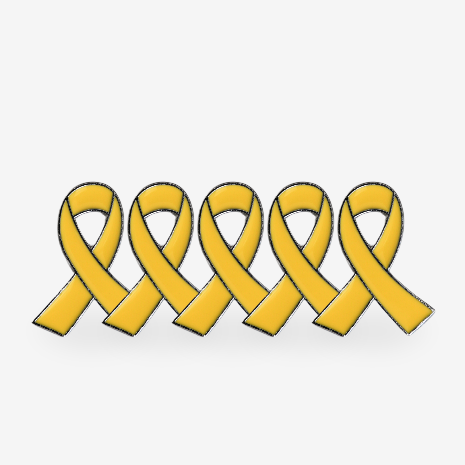 Yellow ribbon enamel pin symbolizing Israel hostages solidarity