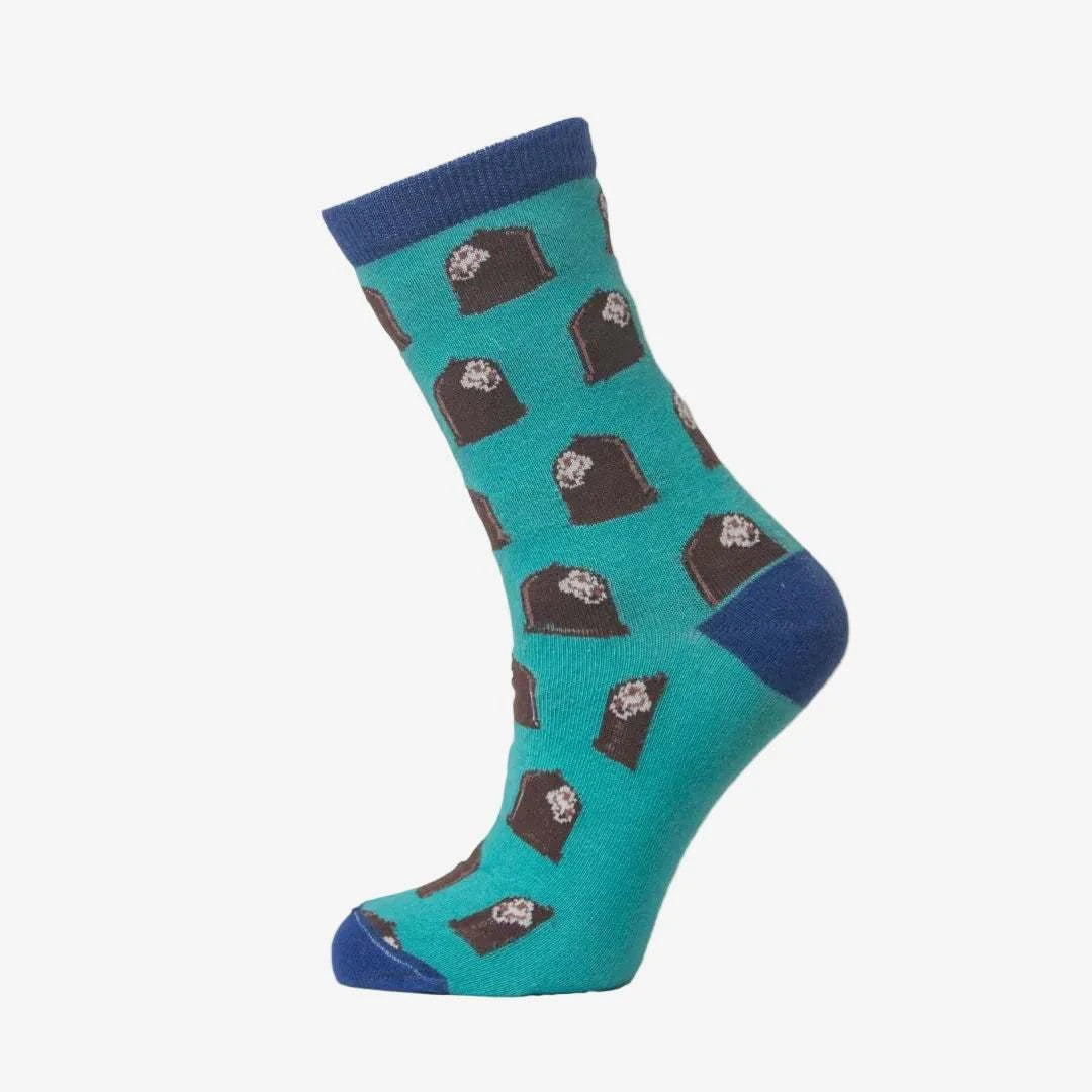 Kremo Fun Socks by Groovim made in Israel with colorful Krembo design, cotton knit, size 41-46