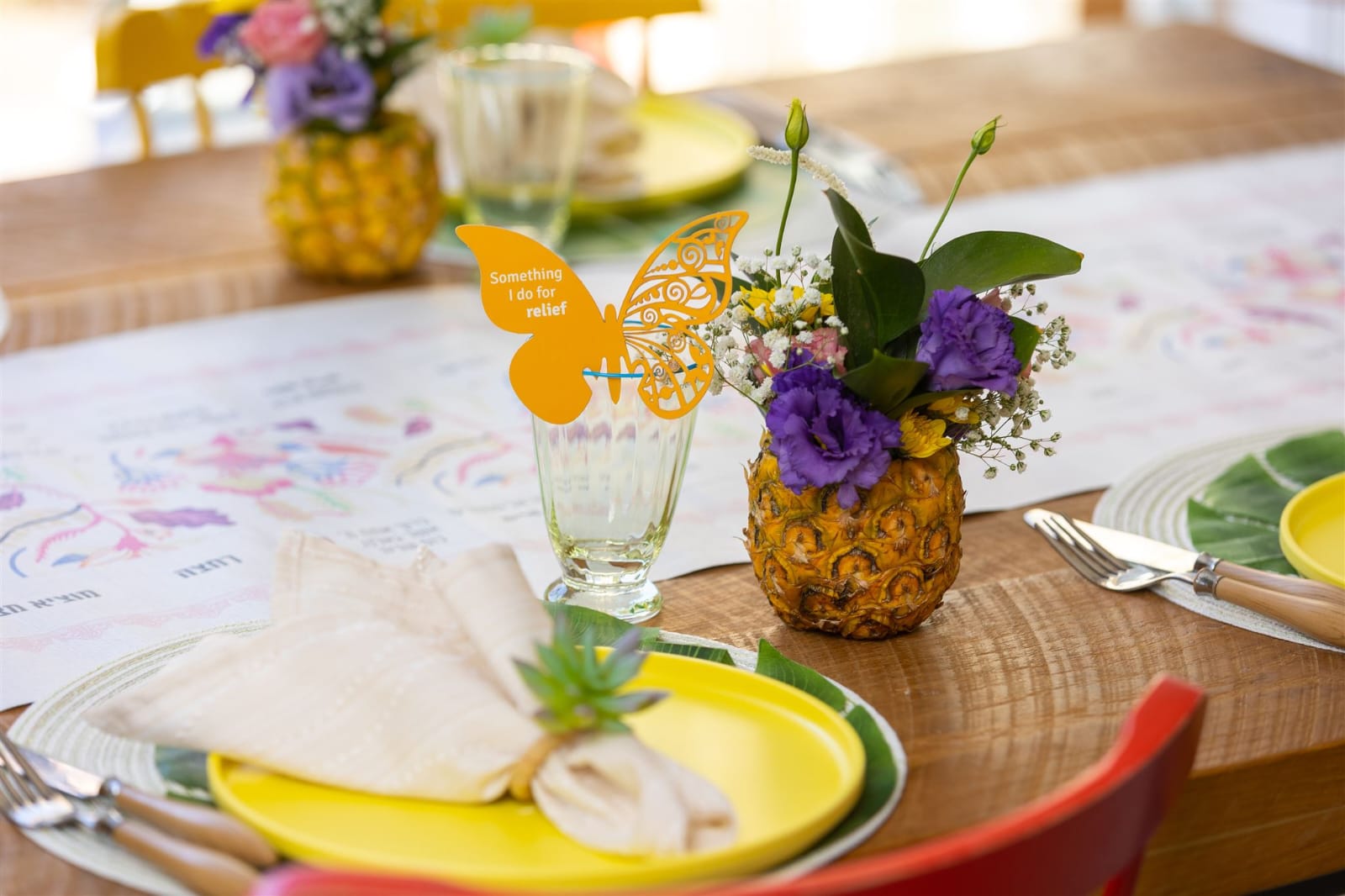 Hooga Break Free Butterfly on Dinner Table