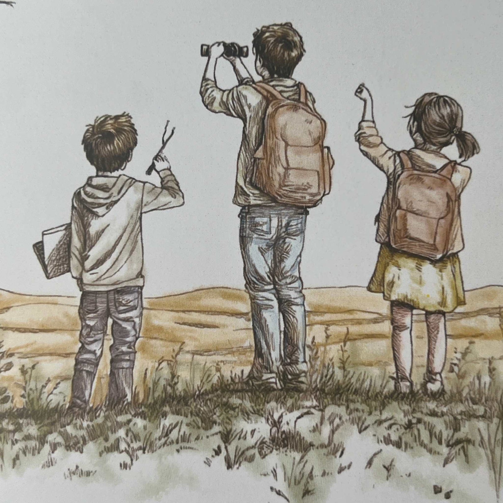 Illustrated A5 journal with rustic cover design inspired by Kibbutz Karmia for writing and sketching