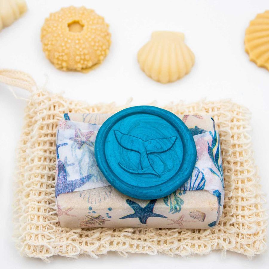 Eco-Yam Seaweed Soap bar with 2-in-1 natural luffa scrub and soap holder