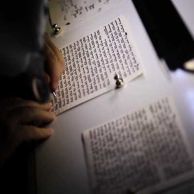 Kosher Mezuzah scroll handwritten by Rabbi Shlomo Zagman on 10cm parchment from Israel