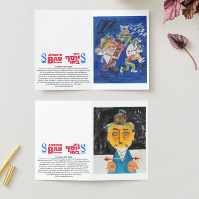 Set of 10 greeting cards featuring Joseph Bau’s art celebrating resilience and creativity
