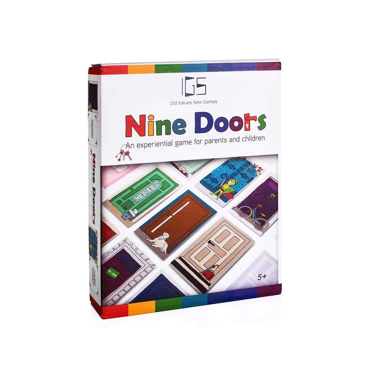 Nine Doors card game box by IGS Studio designed for parent-child communication and connection.