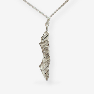 Handmade silver Israel necklace pendant on chain symbolizing resilience and unity