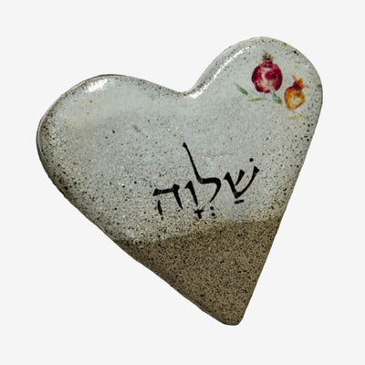 Handmade ceramic magnet from Negia Studio, Israel, crafted with unique glazing and strong magnet backing