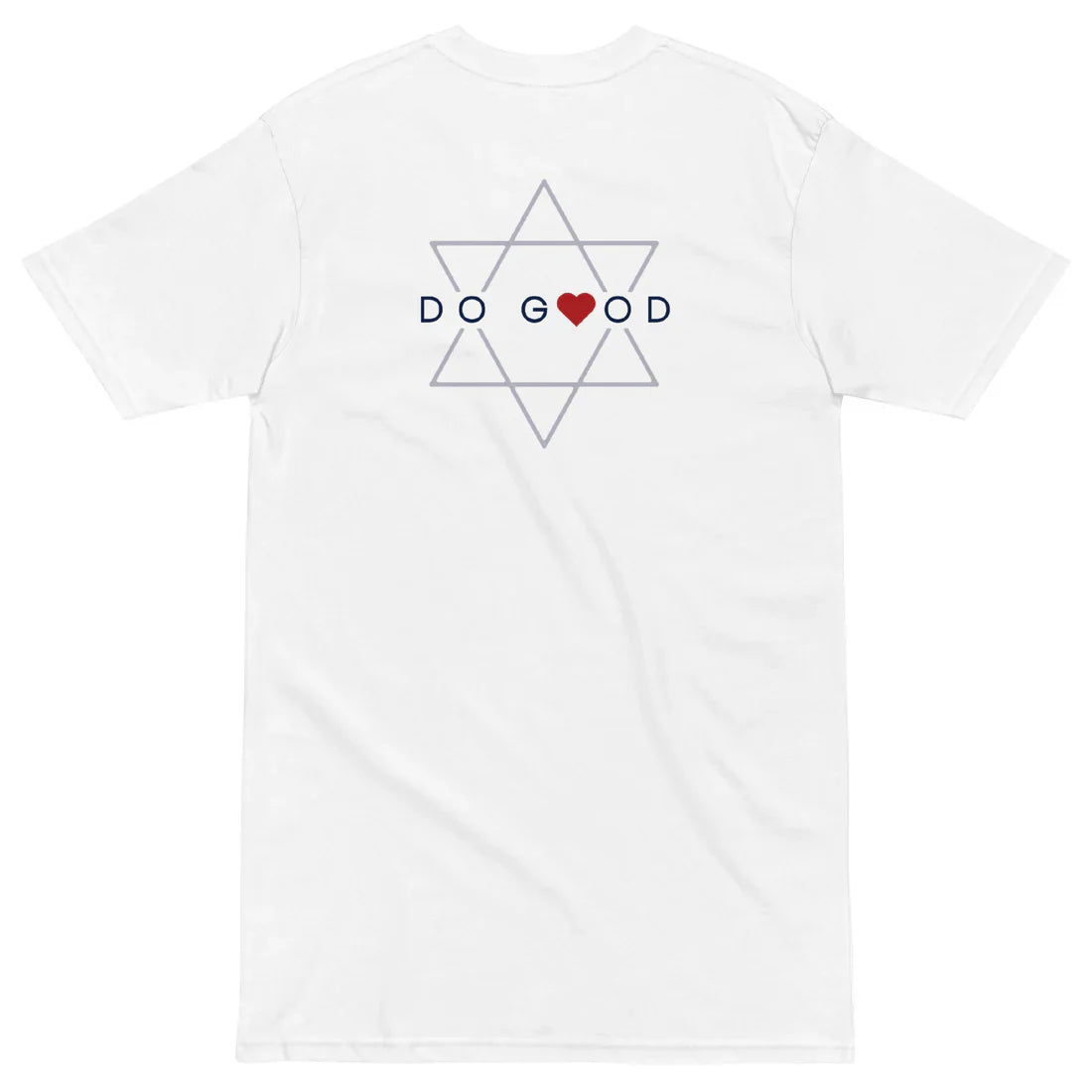 White T-shirt supporting Sword of Iron Volunteer Corp. printed in Israel by local small business