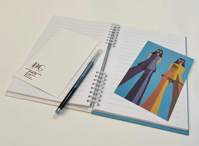A5 notebook with colorful Dikla Carmely Israeli art cover for journaling and notes