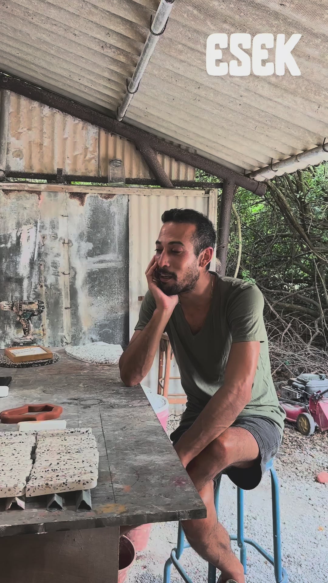 Load video: Israeli Sinai Stones Small Mezuzah | Berko Design Studio